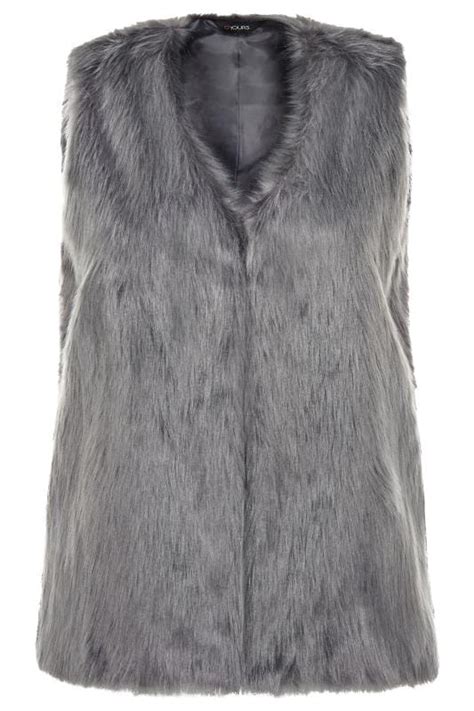 Grey Faux Fur Gilet Yours Clothing