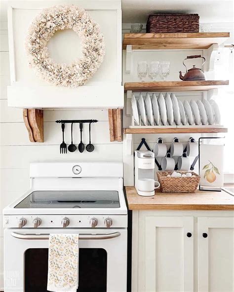 Beautifunctional Farmhouse Kitchen With Open Shelving Ideas