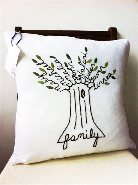 Personalized Pillow Family Tree With Initials. Personalized | Etsy ...