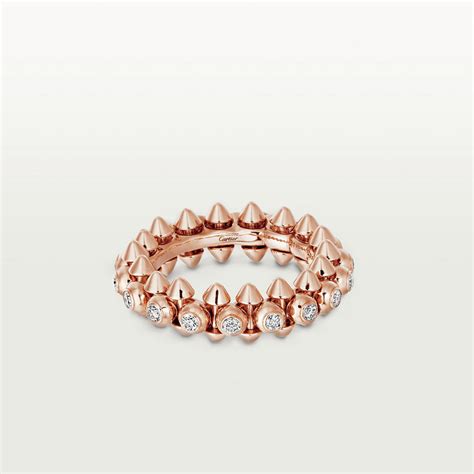 CRN4765400 - Clash de Cartier ring Diamonds - Rose gold, diamonds - Cartier