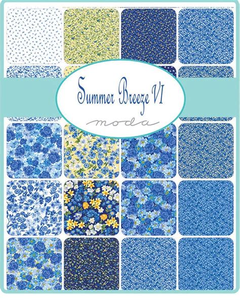 Summer Breeze Vi 33374 13 17 Piece Blue Etsy Precut Fabric Summer