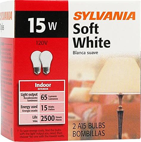 Sylvania Soft White Light Bulb 15 Watt 2 Ea Walmart