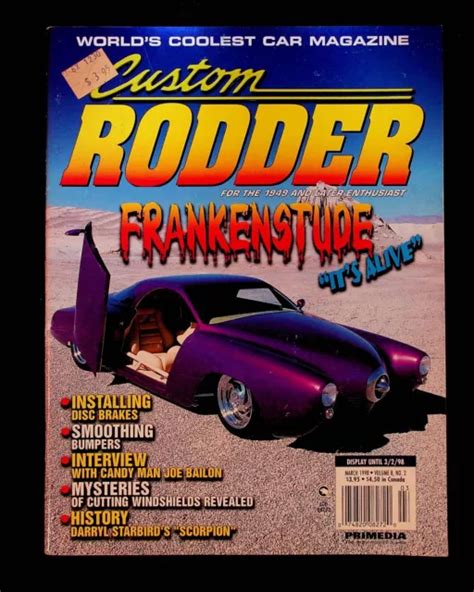 VINTAGE CUSTOM RODDER Magazine March 1998 Studebaker Hot Rod Car Darryl