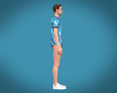 Soccer Football Sky Blue With White Color Jersey Player 11 3d Model