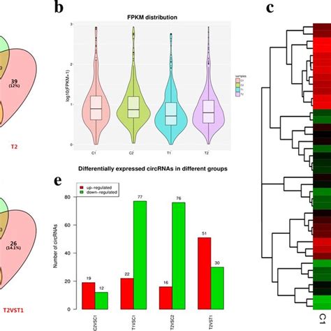 Expression Profiles Of Circrnas In Peanut A Venn Chart Of Circrnas