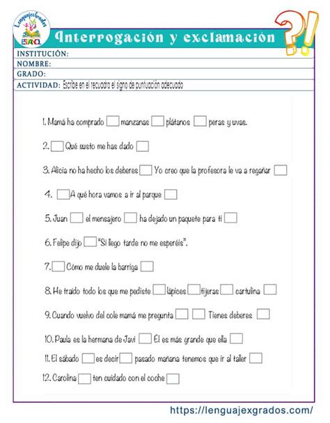 Ejemplos De Oraciones Con Signos De Interrogacion Y Exclamacion