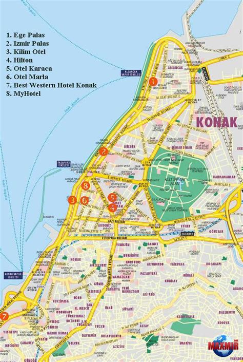 Измир карта города