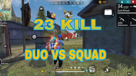 23 Kill Duo Vs Squad In Ranked Match 😱 Freefire Ranked Match Youtube