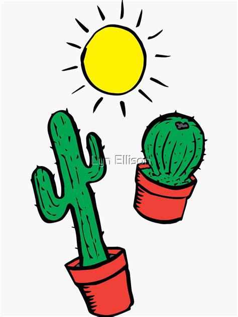 Cactus Sticker For Sale By Lovetocats Redbubble