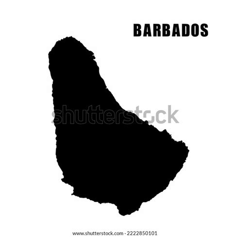 Vector Illustration Outline Map Barbados Highdetail Stock Vector