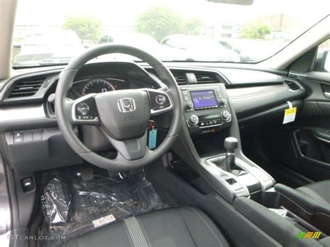 Black Interior 2017 Honda Civic Lx Sedan Photo 120013794