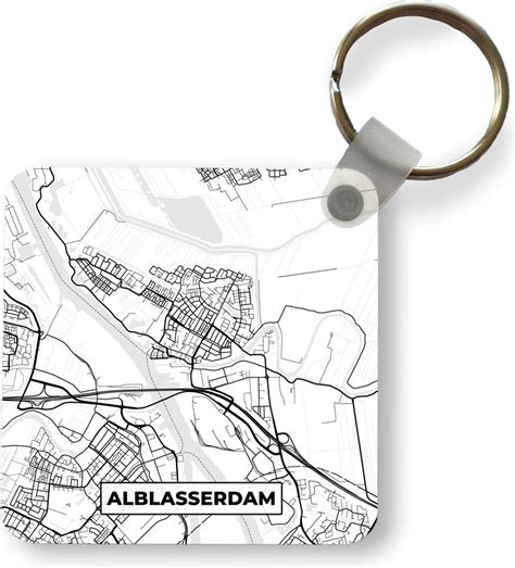 Sleutelhanger Uitdeelcadeautjes Plattegrond Alblasserdam Kaart