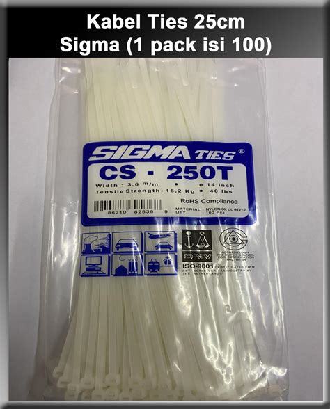 Kabel Ties Sigma Cm Putih Pack Isi Siplah