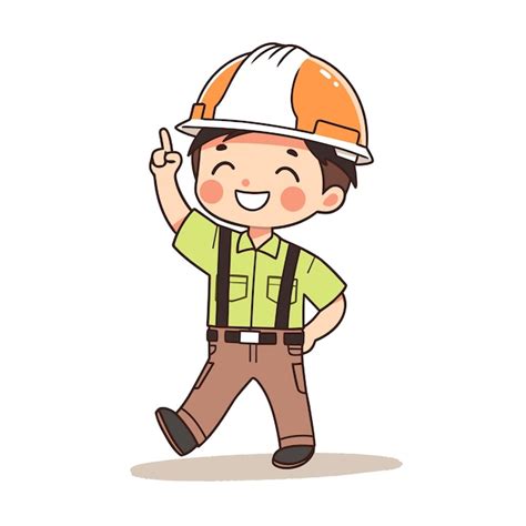 Personaje de avatar de trabajador masculino día del trabajo Vector