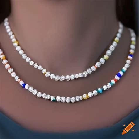 Diamond Beaded Necklace