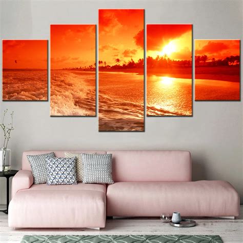 Modular Hd Canvas Prints Posters Home Decor Wall Art Picture 5 Pieces