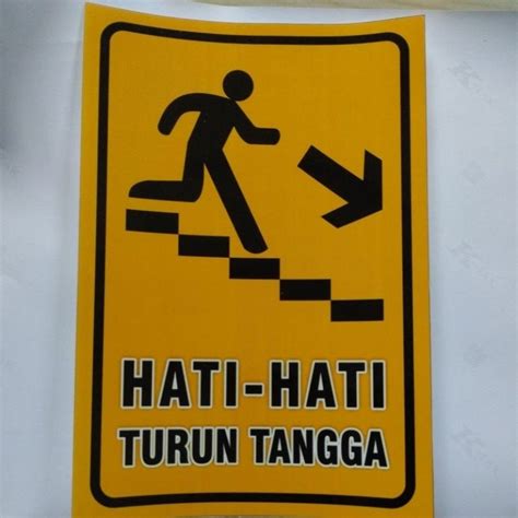 Jual Stiker Hati Hati Turun Tangga Dan Naik Tangga Shopee Indonesia