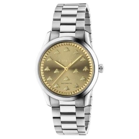 Gucci G Timeless Stainless Steel Two Tone Watch YA126447 At 1stDibs