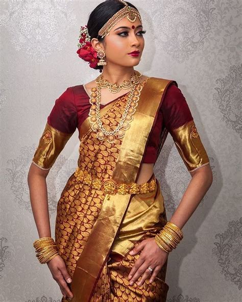 Maroon Kanchipuram Silk Saree At Kanjivaramsilks