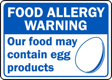 Food May Contain Egg Products Sign D5861 By SafetySign