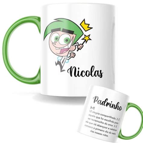 Caneca Personalizada Padrinho Dindo Padrinhos Mágicos em 2024