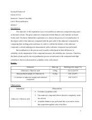 Experiment 2 Orgo Lab Docx Krystyal Packwood Chem 223 14 Instructor