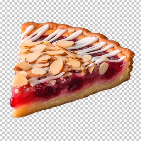 Premium Psd Delicious Strawberry Cake With Almonds Isolated On