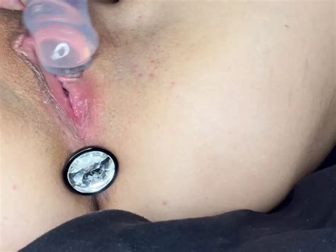 Amateur Has Fun Masturbating With Anal Plug And Dildo Fucking Dildo And Anal Plug German Slut