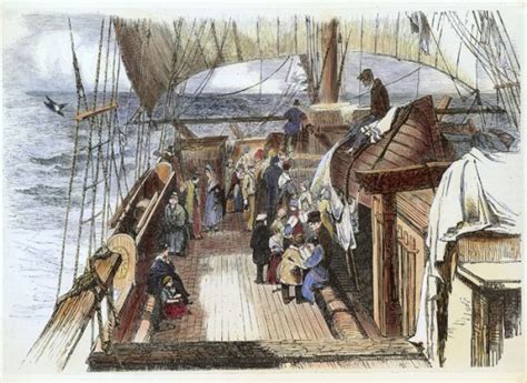 On The Way To The New World On Board A German Immigrant Ship