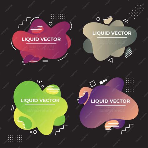 Premium Vector Liquid Vector Abstract Gradient Shape