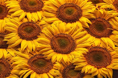 Premium Photo Blooming Sunflower Flowers Texture Abstract Natural