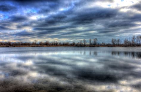 Grassy Landscape Under Skies At Chain O Lakes State Park Illinois