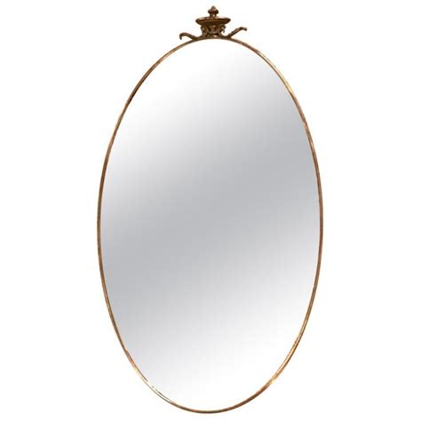 Mid-century Italian Oval Shape Mirror, 1950s