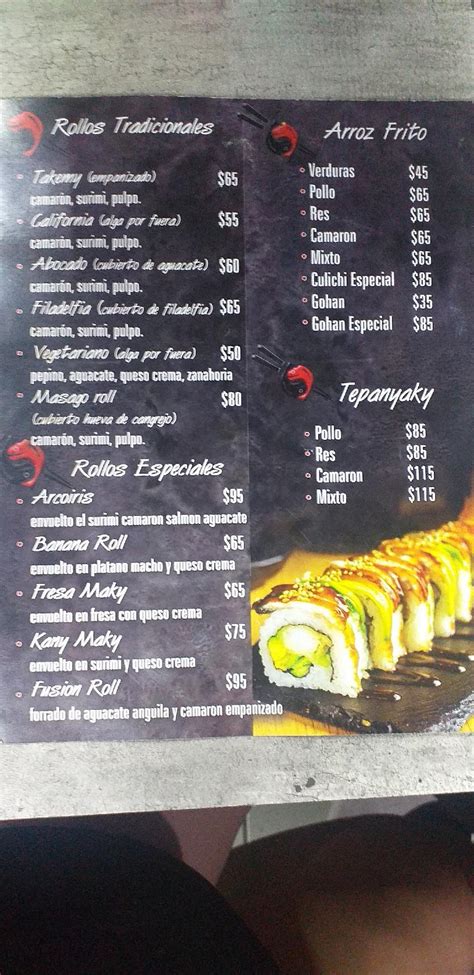 Menu At Sushi Urbano Restaurant Zapopan