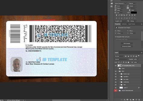 Usa District Of Columbia Driving License Psd Template Driving License