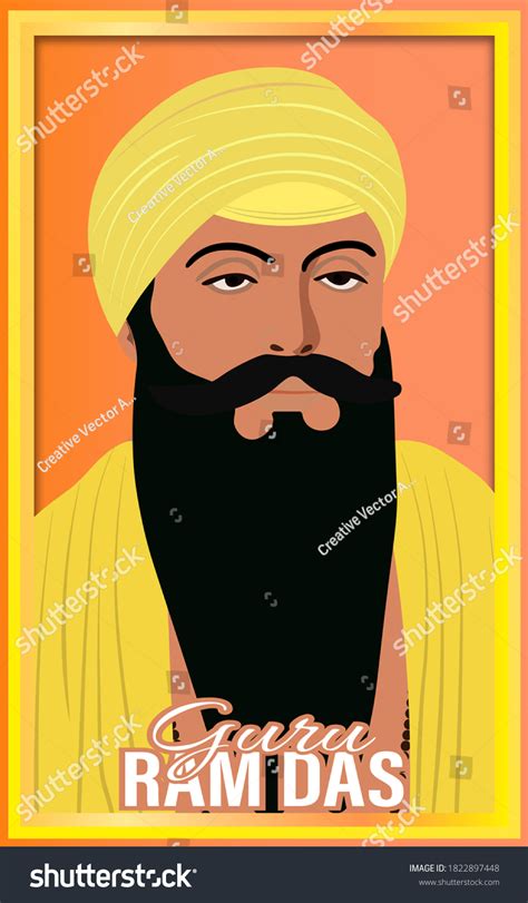 Vector Sketch Of Shri Guru Ram Das Ji Fourth Of Royalty Free Stock