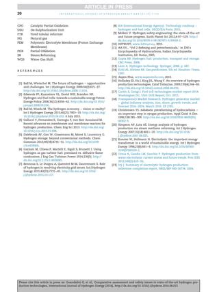 Comparative Assessment And Safety Issues In State Of The Art Hydrogen