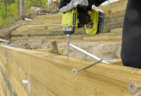 Landscape Timber Retaining Wall » Rogue Engineer