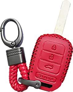 Amazon Alegender Hand Sewing Red Leather Buttons Key Fob Cover