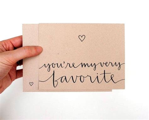 Romantic Greeting Card With Modern Calligraphy Handwritten Love