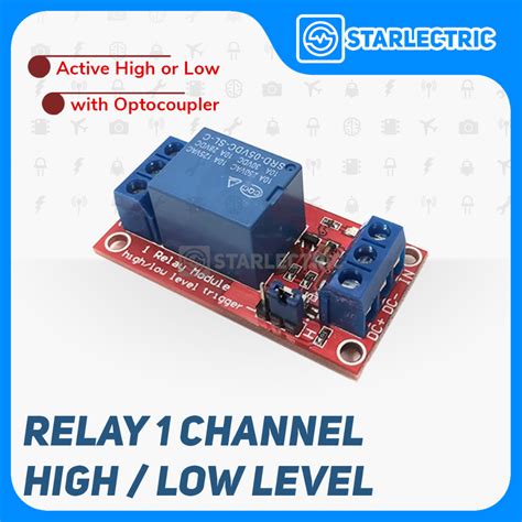 Jual Module Relay 1 Channel 5V Active High Or Low Trigger Optocoupler