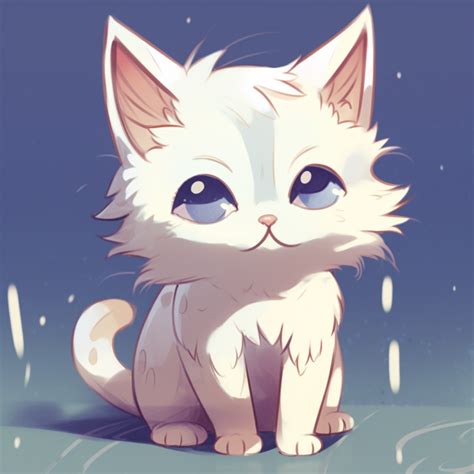 Anime Cat In Night Scene Entirely Cute Anime Cat Pfp Image Chest