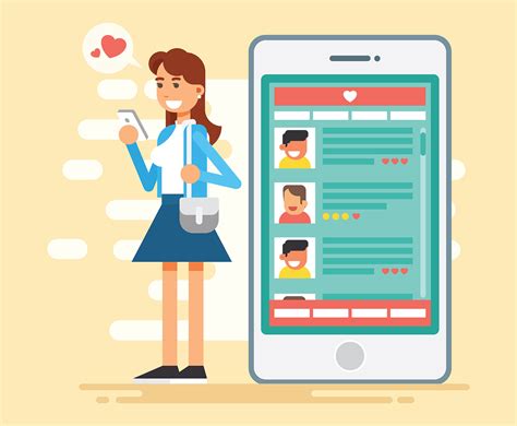 Online Dating Vector Illustration 211618 Vector Art At Vecteezy