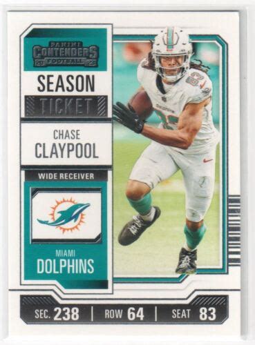 Panini Contenders Season Ticket Chase Claypool Miami Dolphins