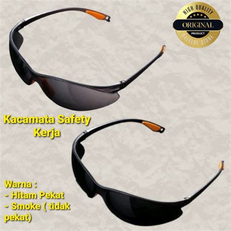 Jual Kacamata Kerja Safety Las Gerinda Kerja Kacamata Hitam Pekat Dan