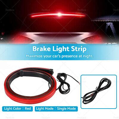 M Red Led Car High Mount Third Brake Stop Rear Tail Light Bar Strip