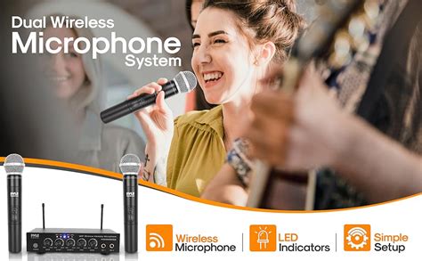 Amazon Pyle Portable Uhf Wireless Microphone System Battery