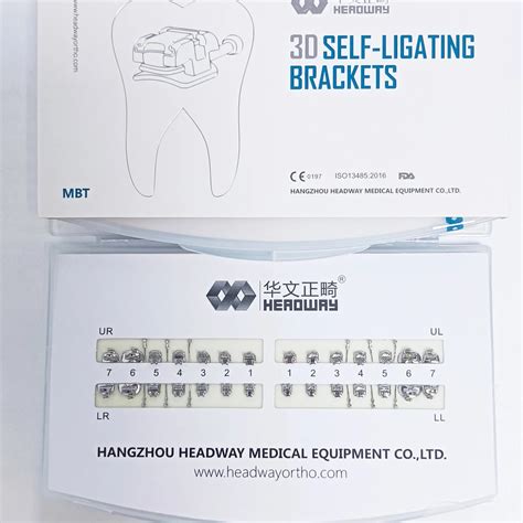 Dental Orthodontic Metal Self Ligating Brackets Mbt Roth 345hook 3d