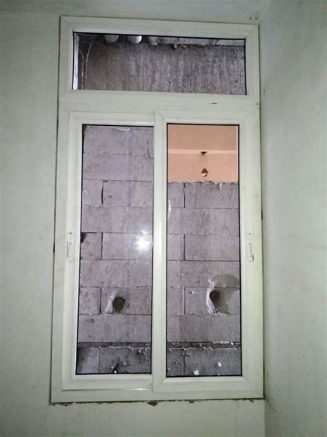 White Basement Upvc Two Track Sliding Window Glass Thickness Mm At