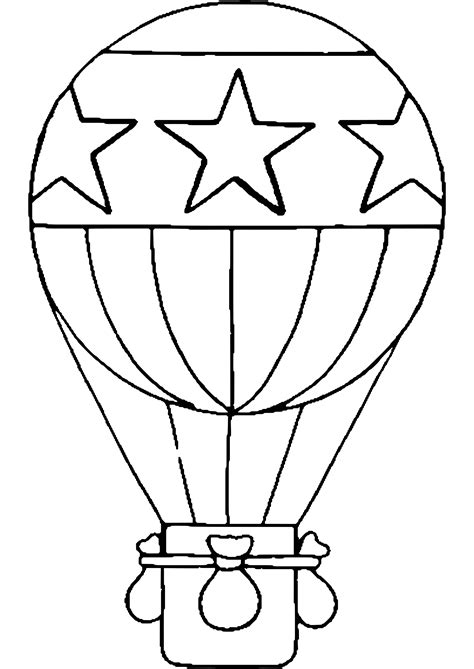 Dibujo De Globo Aerost Tico Para Colorear Y Pintar